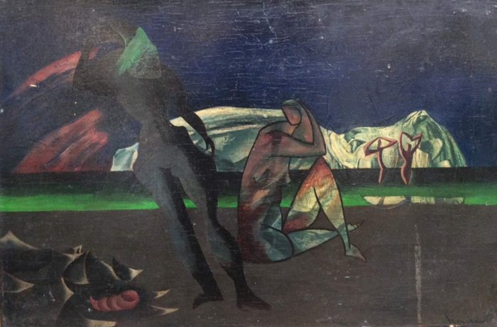 Willem Wander Kersten, painter, Oil on canvas, ca. 1960-1970