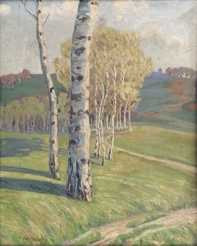 Bobes Svoboda (Svatopluk), Painter, Oil on canvas, 1957, Painting
