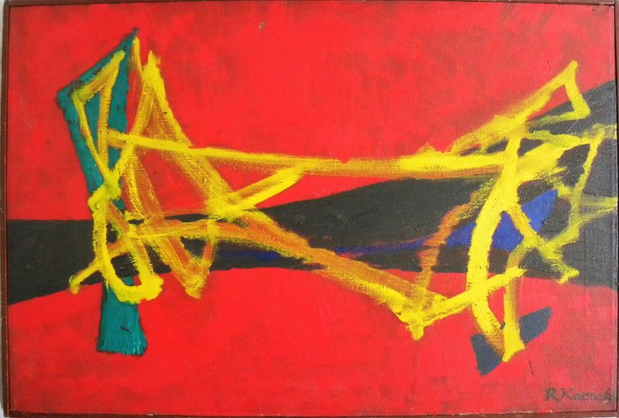 Robert Kaess, painter, Oil on canvas, 1960