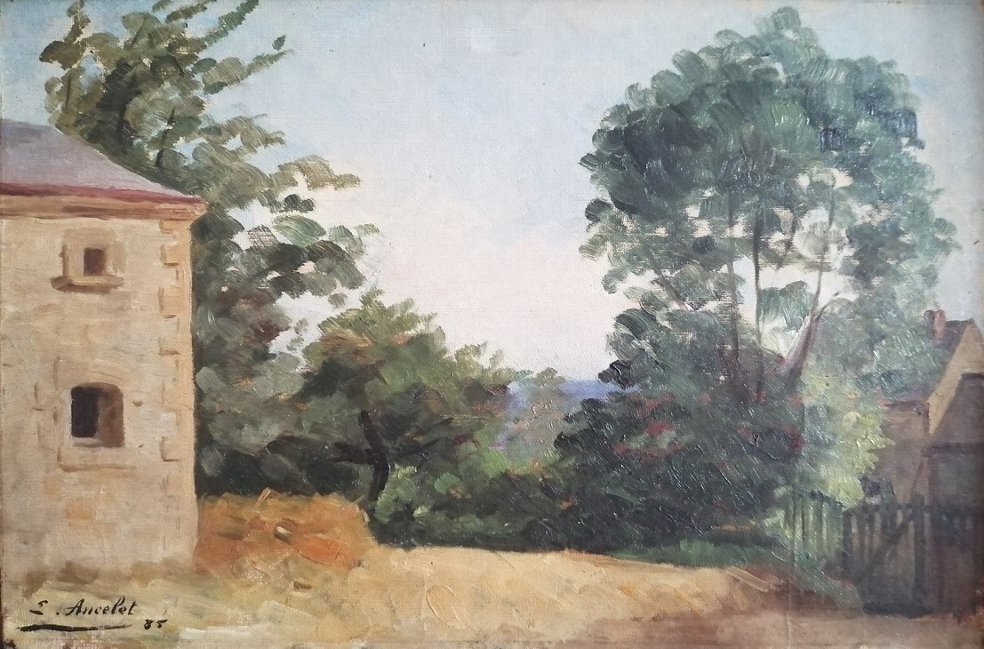 Emile Ancelet, Painter, Oil on canvas, marouflé, 1885